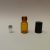 Mini golyós üveg 3 ml fekete kupakkal