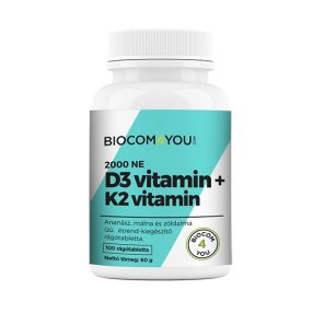 D3 + K2-vitamin Rágótabletta